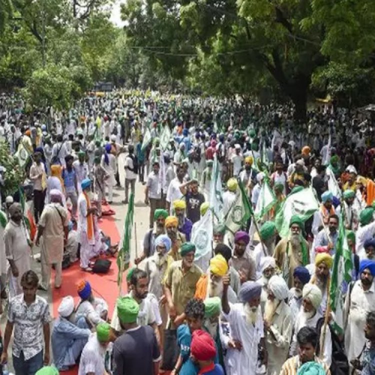 किसान कांग्रेस ने किया जंतर मंतर पर प्रदर्शन